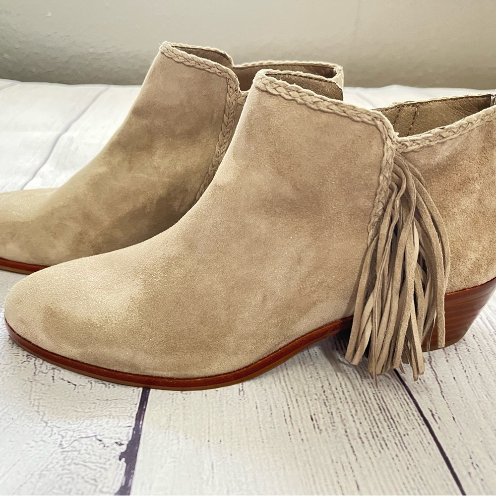 Ankle Boots with Fringe Suede Sam Edelman